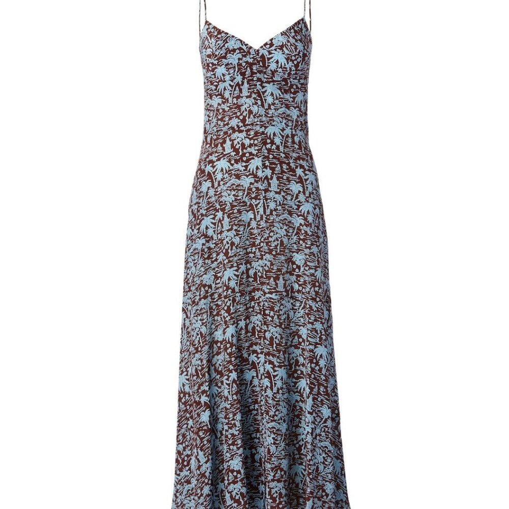 SCANLAN THEODORE 100% Silk Tropical Maxi Dress NEW - AU 8 / US 2 / XS